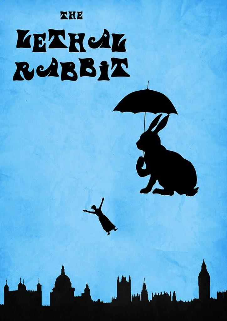 Η αφίσα της ταινίας Mary Poppins - με μια παρέμβαση από το Φονικό Κουνέλι