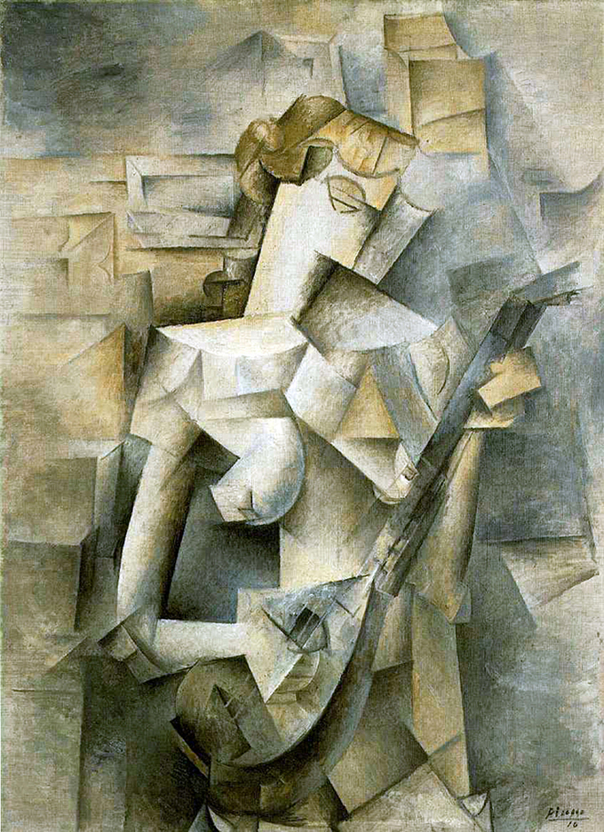 Pablo Picasso - Girl with Mandolin-Fanny Tellier (1910)