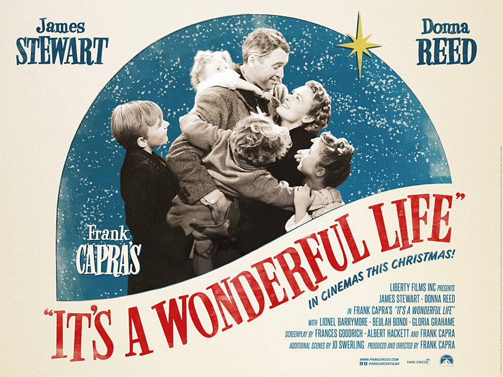 Μια Υπέροχη Ζωή του Φρανκ Κάπρα. Ένα αφιέρωμα στην κλασική χριστουγεννιάτικη ταινία... στην εικόνα η αφίσα του έργου / It's a Wonderful Life movie poster