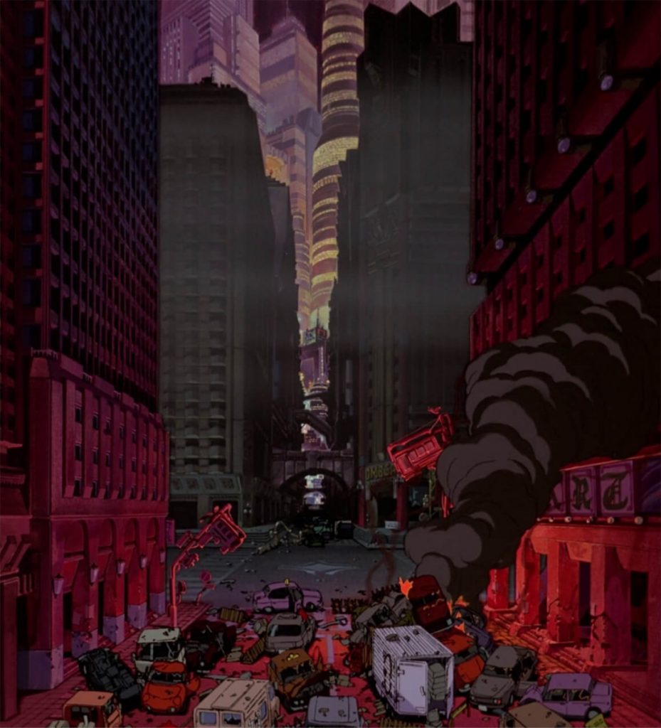 Σκηνή καταστροφής στο Ακίρα / City destruction in Akira anime