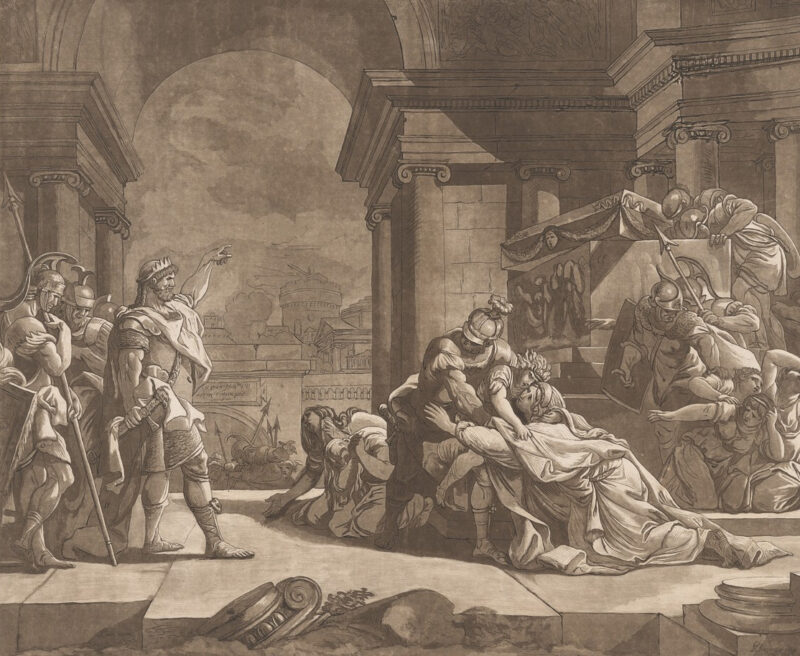 The Trojan Women by Euripides. Andromache and the death of Astyanax, by François-Philippe-Charpentier (1766) / Οι Τρωάδες του Ευριπίδη σε πίνακα του François-Philippe-Charpentier