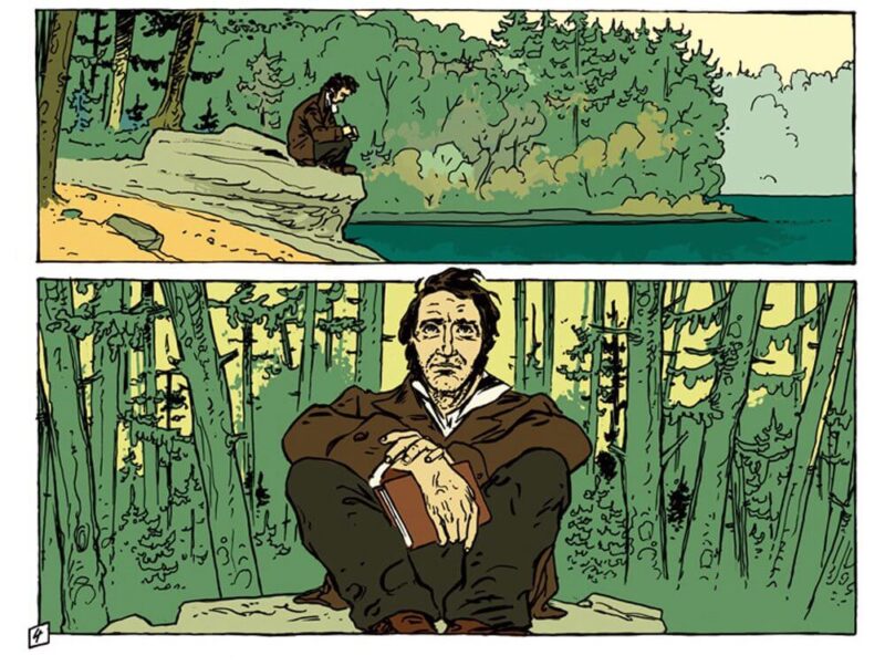 Henry David Thoreau's Walden graphic novel / Καρέ από το κόμικ για το Walden του Χένρι Ντέιβιντ Θορώ