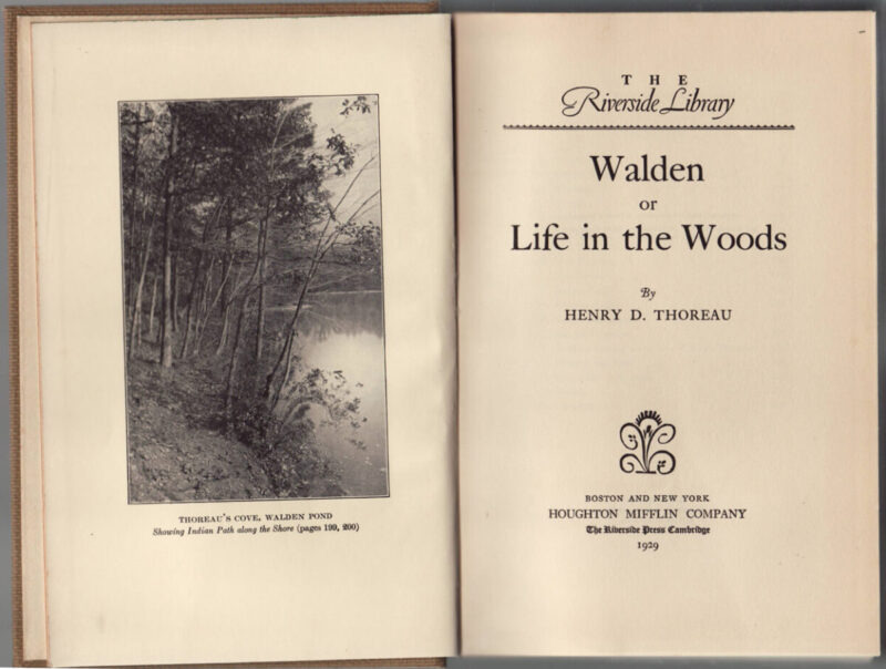 H. D. Thoreau's Walden book / Το βιβλίο Walden ή Η Ζωή στο Δάσος του Χένρι Ντέιβιντ Θόρω