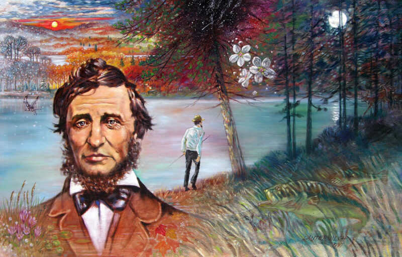 Ο Χένρι Ντέιβιντ Θόρω και το Walden ή Η Ζωή στο Δάσος / H. D. Thoreau's Walden. Art by John Lautermilch