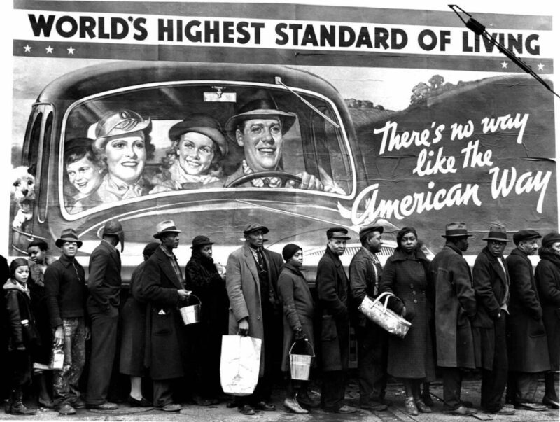 Ουρά για συσσίτιο στα χρόνια της αμερικανικής οικονομικής κρίσης της δεκαετίας του 30 / 30s Depression breadline
