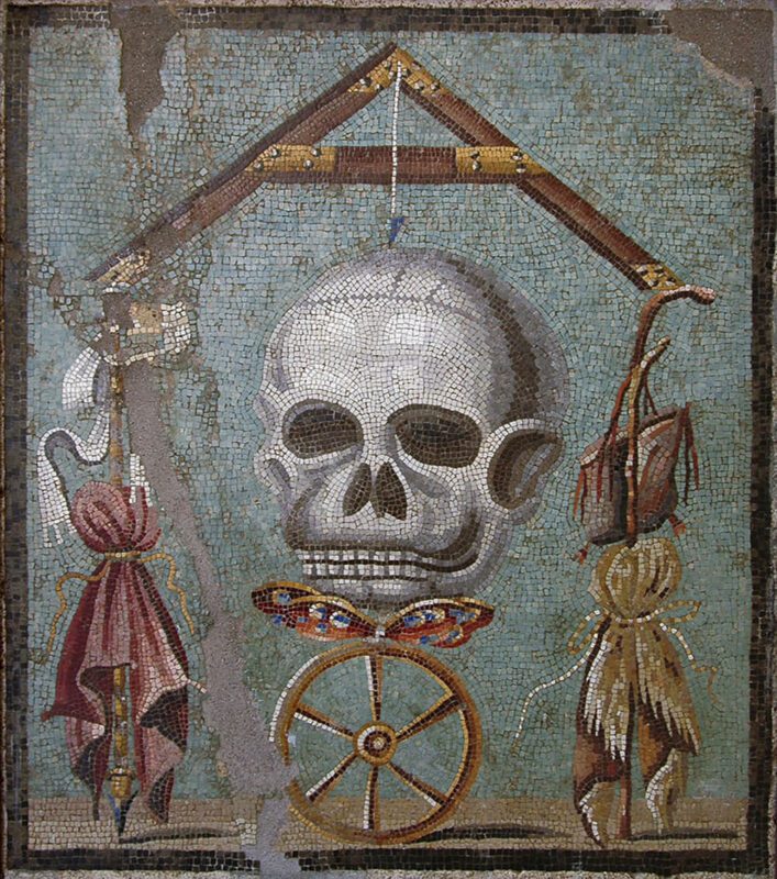 Memento Mori - Θάνατος και Θνητότητα στη ρωμαϊκή εποχή - μωσαϊκό στην Πομπηία / Death and mortality mosaic at Pompeii