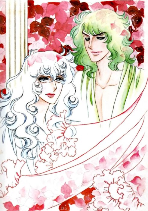 Lady Oscar & Andre. Art by Riyoko Ikeda, for the Rose of Versailles manga