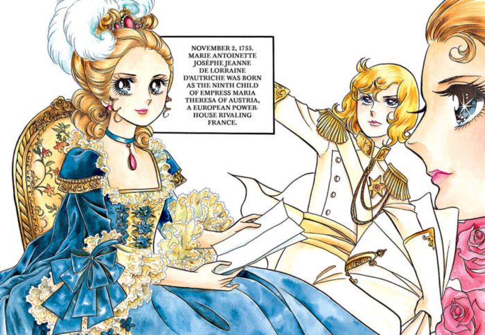 Marie Antoinette and Oscar, in Riyoko Ikeda's The Rose of Versailles manga