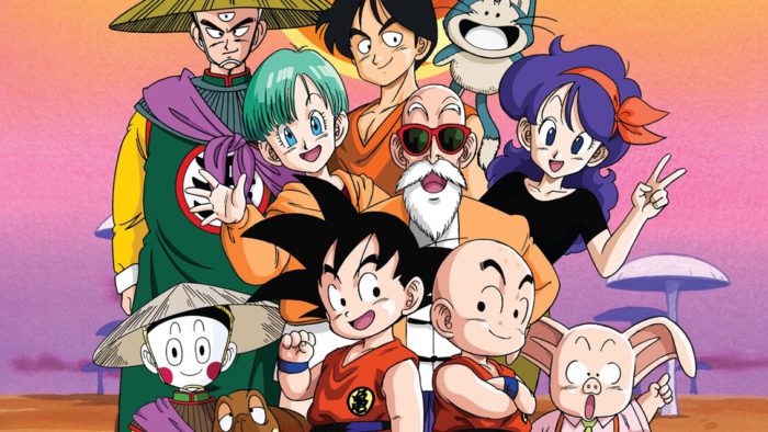 Dragon Ball cast. Art by Akira Toriyama