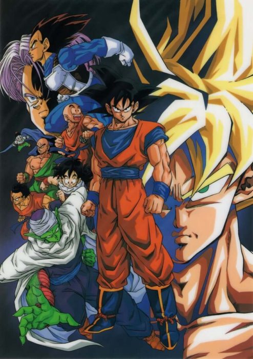Dragon Ball Z cast - Art by Akira Toriyama